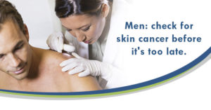 Headshot of Men and skin cancer